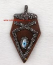 Gemstone Pendant - STFGP00041 - Wood pendant