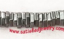 4.0x3.6x0.9mm Hematite Hexagonal Beads - HEMA0051
