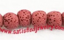 Round lava beads - LAVA0003