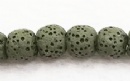 Round lava beads - LAVA0006