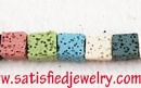 8mm Lava cube beads - LAVA0042