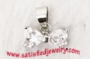 7x11.2mm Brass pendant with CZ - BPCZ0097