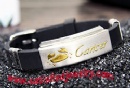 12 constellation Silicone Stainless steel Bracelets - LEATHER0015