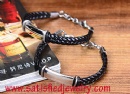 PU Stainless steel Bracelets - LEATHER0034