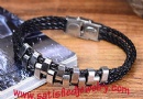 Silicone Stainless steel Bracelets - LEATHER0040
