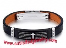 Silicone Stainless steel Bracelets - LEATHER0047