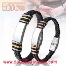 PU Stainless steel Bracelets - LEATHER0050