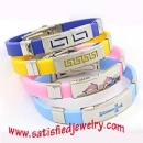 Silicone Stainless steel Bracelets - LEATHER0065