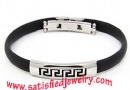 Silicone Stainless steel Bracelets - LEATHER0071