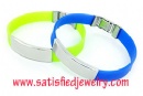 Silicone Stainless steel Bracelets - LEATHER0070
