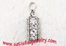 17.8x7.3mm Brass pendant with CZ - BPCZ0129