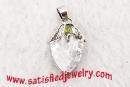 20x12.3mm Brass pendant with CZ - BPCZ0152