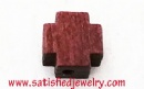 8.3x8.1x4.8mm wood cross beads - WOOD0140