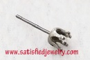 3.0mm diamond stainless steel earrings - STEEL0113