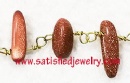 Gemstone tooth Brass chains - CHAIN0458
