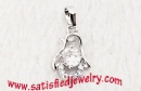 17.5x11.8mm Brass pendant with CZ - BPCZ0002